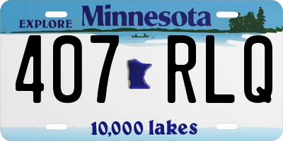 MN license plate 407RLQ