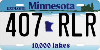 MN license plate 407RLR
