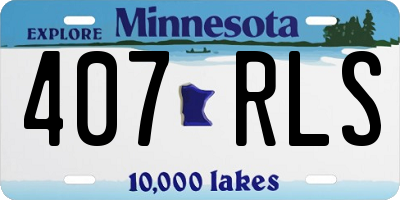 MN license plate 407RLS