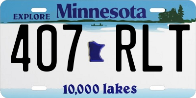 MN license plate 407RLT