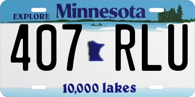 MN license plate 407RLU