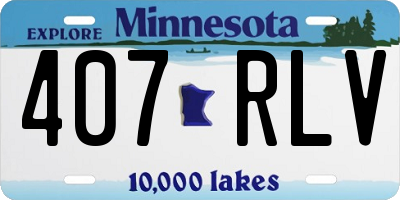 MN license plate 407RLV