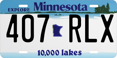 MN license plate 407RLX