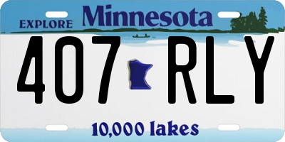 MN license plate 407RLY