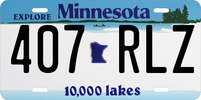 MN license plate 407RLZ