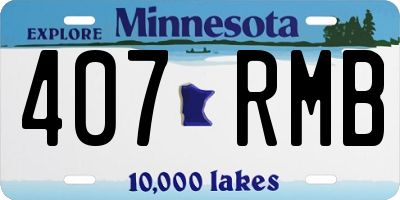MN license plate 407RMB