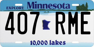 MN license plate 407RME