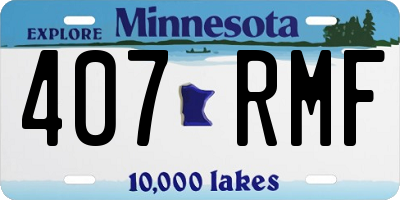 MN license plate 407RMF