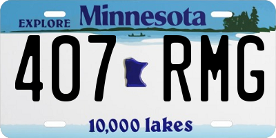MN license plate 407RMG