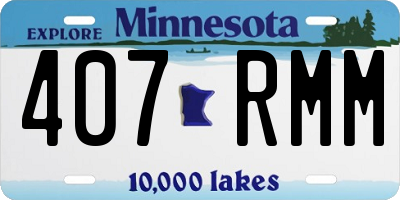 MN license plate 407RMM