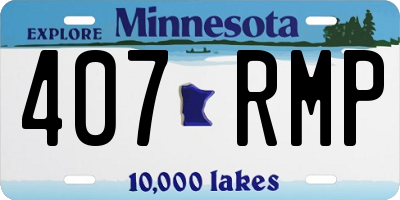 MN license plate 407RMP