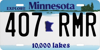 MN license plate 407RMR