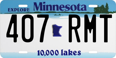 MN license plate 407RMT