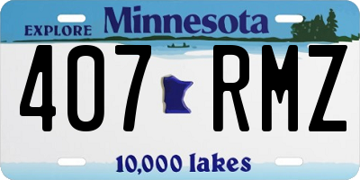 MN license plate 407RMZ