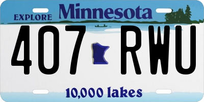 MN license plate 407RWU