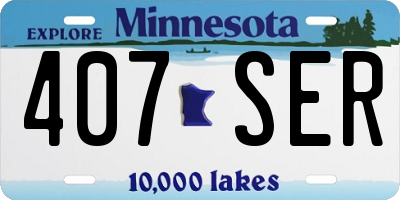 MN license plate 407SER