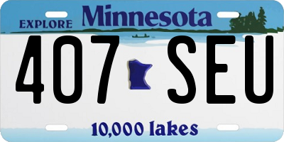 MN license plate 407SEU