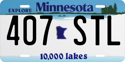 MN license plate 407STL