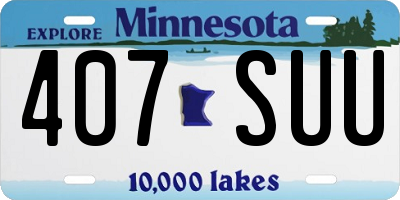MN license plate 407SUU