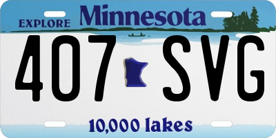 MN license plate 407SVG