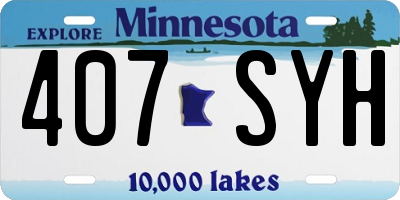 MN license plate 407SYH