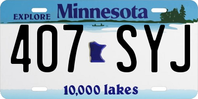 MN license plate 407SYJ