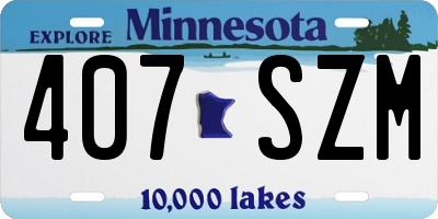 MN license plate 407SZM