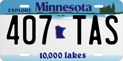 MN license plate 407TAS