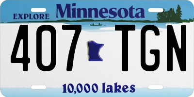 MN license plate 407TGN