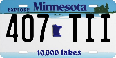 MN license plate 407TII