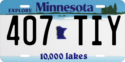 MN license plate 407TIY