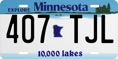 MN license plate 407TJL