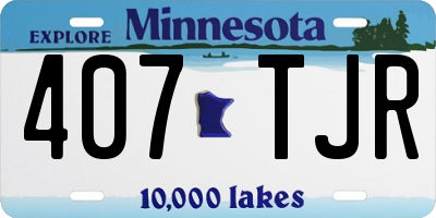 MN license plate 407TJR