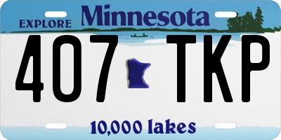 MN license plate 407TKP