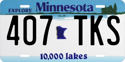 MN license plate 407TKS
