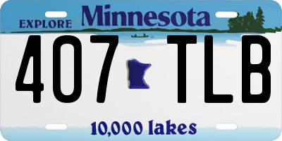 MN license plate 407TLB