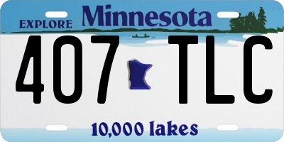 MN license plate 407TLC