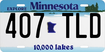 MN license plate 407TLD