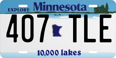 MN license plate 407TLE