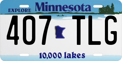 MN license plate 407TLG