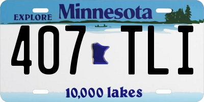 MN license plate 407TLI
