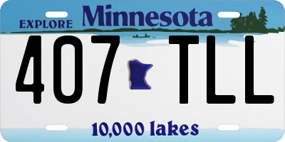 MN license plate 407TLL