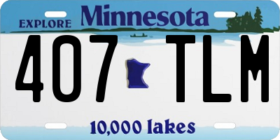 MN license plate 407TLM