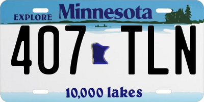 MN license plate 407TLN
