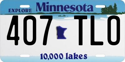 MN license plate 407TLO
