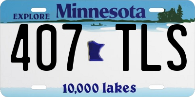 MN license plate 407TLS