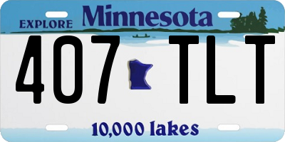 MN license plate 407TLT