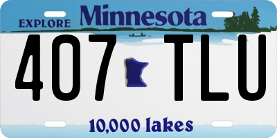 MN license plate 407TLU