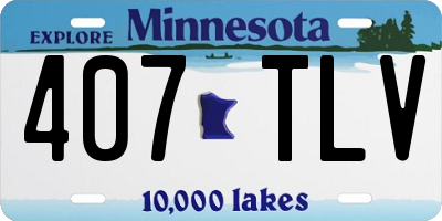 MN license plate 407TLV