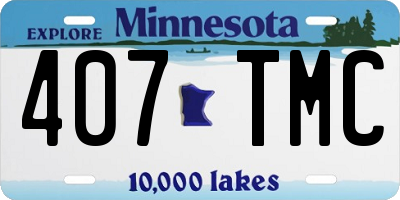 MN license plate 407TMC